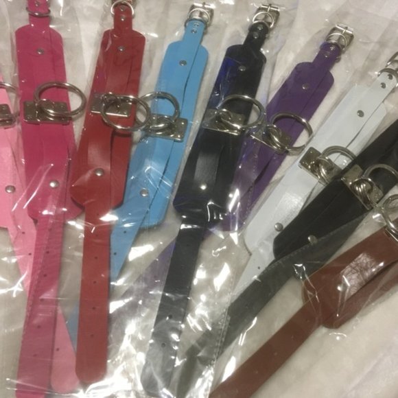 New in bag - Vegan Leather Heavy Duty Collar in BABY PINK. - Picture 4 of 4